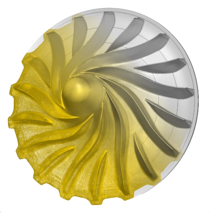 Rétro-ingénierie d'une turbine industrielle réalisée par Triskan