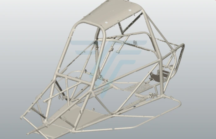 Maillage 3D d'un buggy pour rétro-conception avec QuickSurface