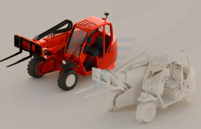 Rétro-conception d'un engin Manitou par Triskan avec QuickSurface