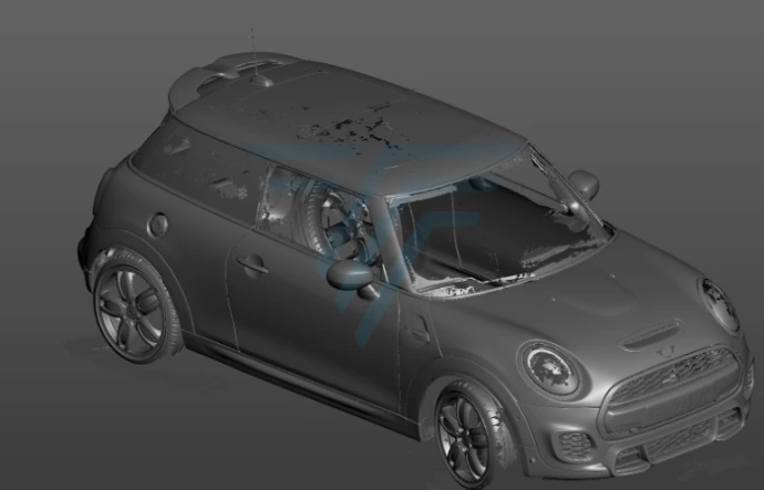 Scan 3D d'une carrosserie automobile pour rétro-conception
