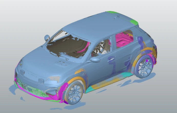 Scan 3D d'une carrosserie pour archivage numérique
