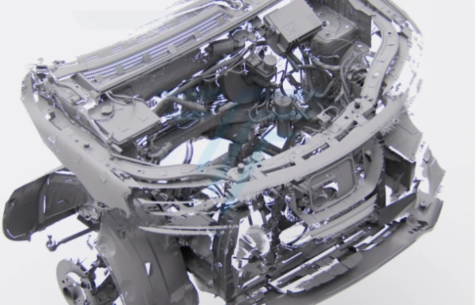 Numérisation 3D d'un véhicule industriel par Triskan