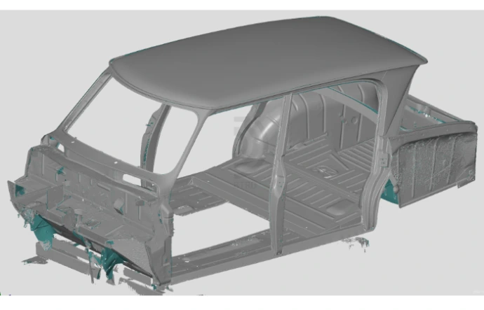 Numérisation 3D d'une carrosserie de véhicule par Triskan