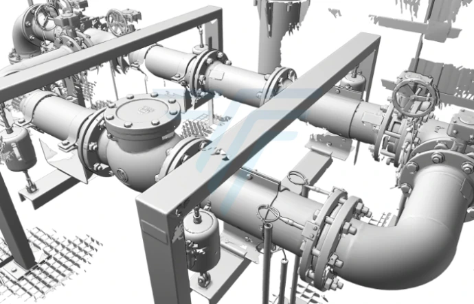 Numérisation 3D d'un assemblage mécanique complexe