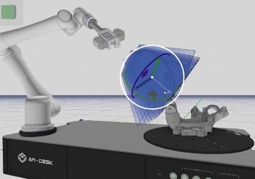 Aperçu du logiciel Definsight Automation dans lequel l'ingénieur configure l'inspection réalisée avec un scanner 3d simscan
