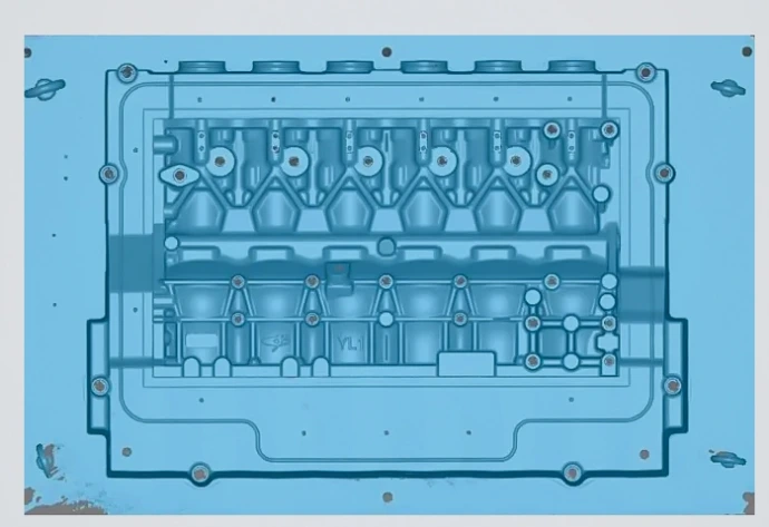 Un moule de fonderie numérisé au scanner 3d