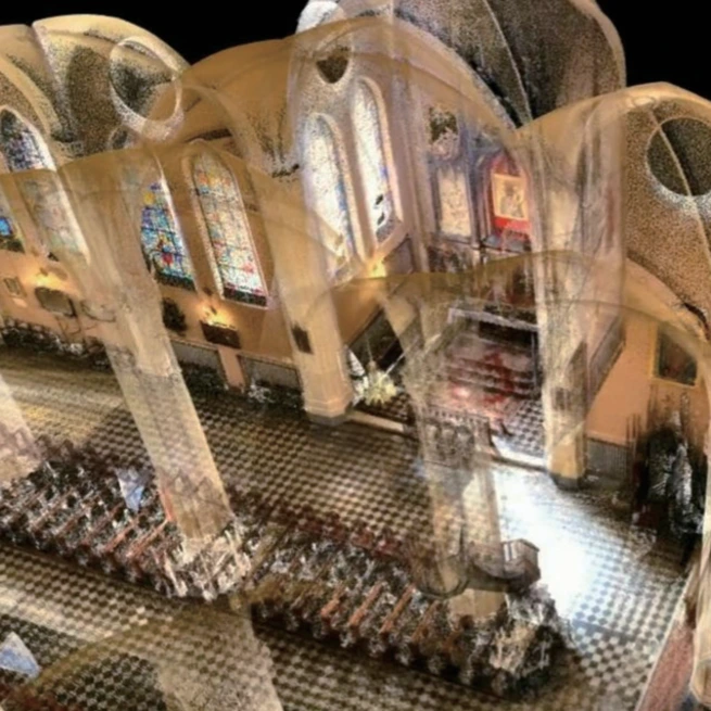 scan 3d église patrimoine avec un scanner fjd