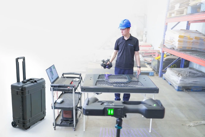 Le scanner 3d trackscan go possède un mode scanner seul pour une précision maximale